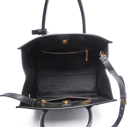 Prada City Calf Front Pocket Tote Black 4 of 8