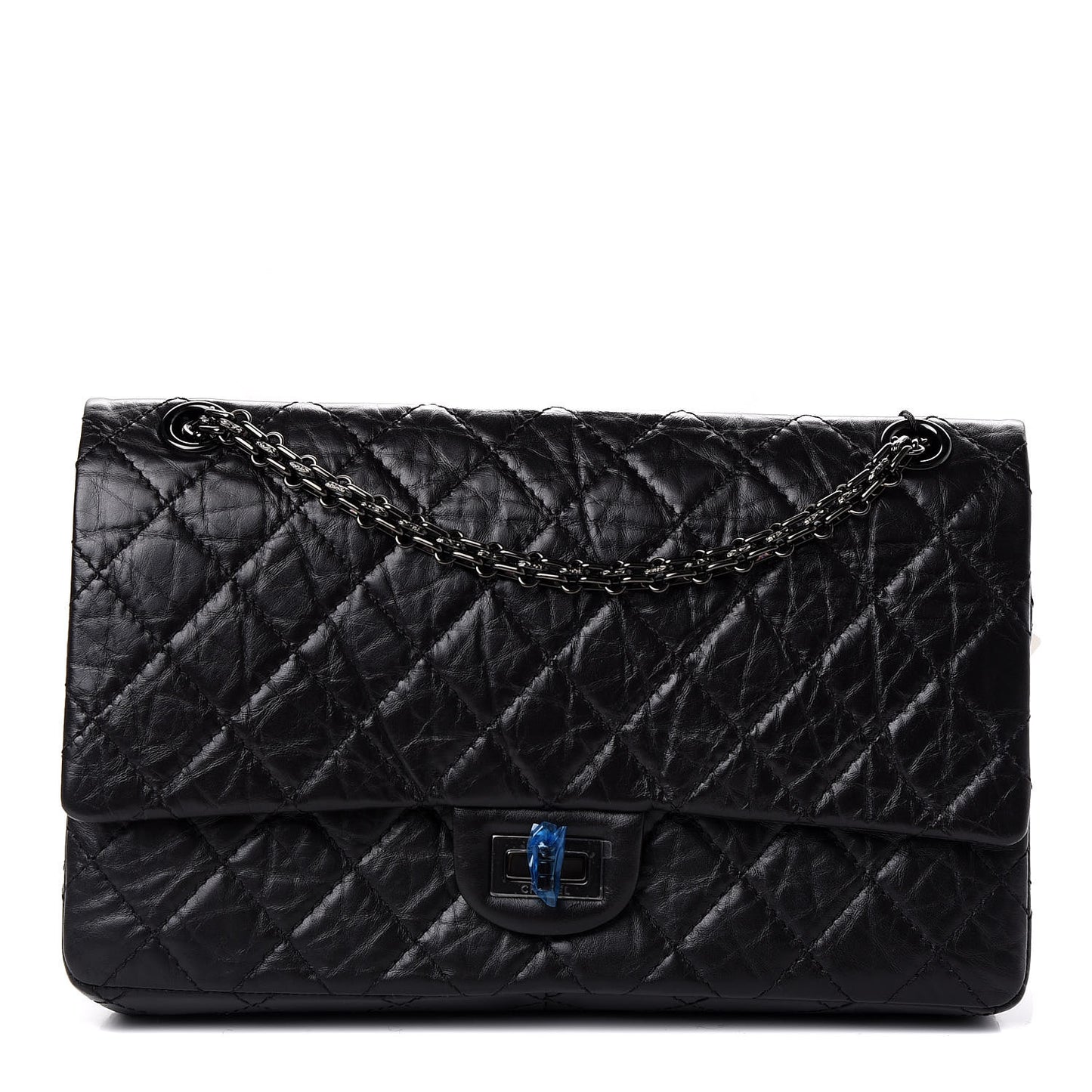 Aged Calfskin Quilted 2.55 Reissue 226 Flap So Black