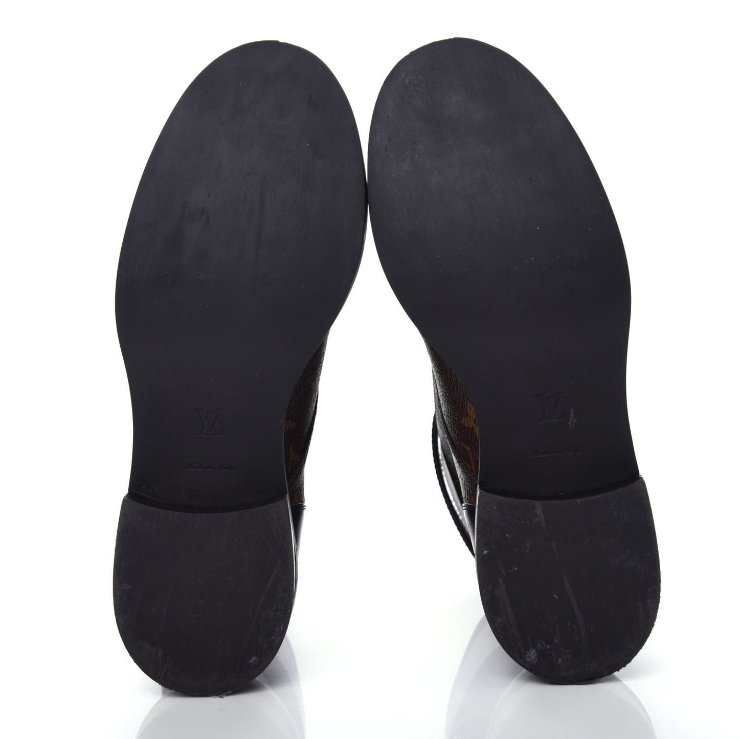 Calfskin Monogram Wonderland Flat Ranger Boots 38 Black