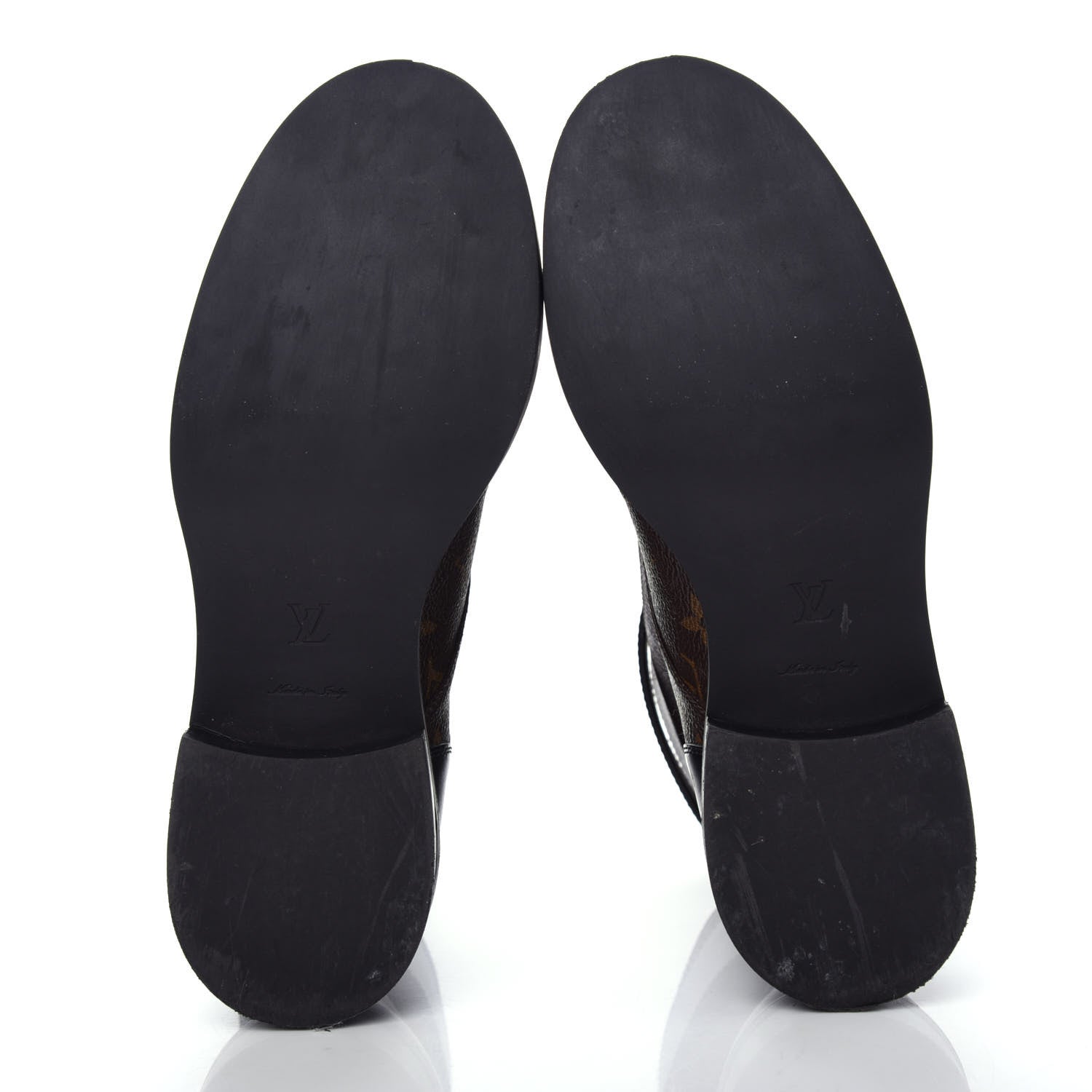 Louis Vuitton Calfskin Monogram Wonderland Flat Ranger Boots 38 Black 6 of 11