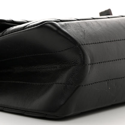 Chanel Aged Calfskin Chevron Quilted 2.55 Reissue 226 So Black 9 of 12
