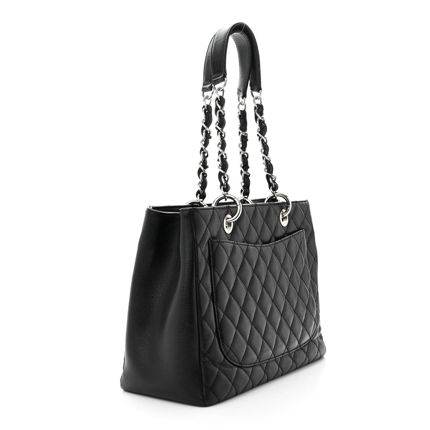 Caviar Quilted Grand Shopping Tote GST Black