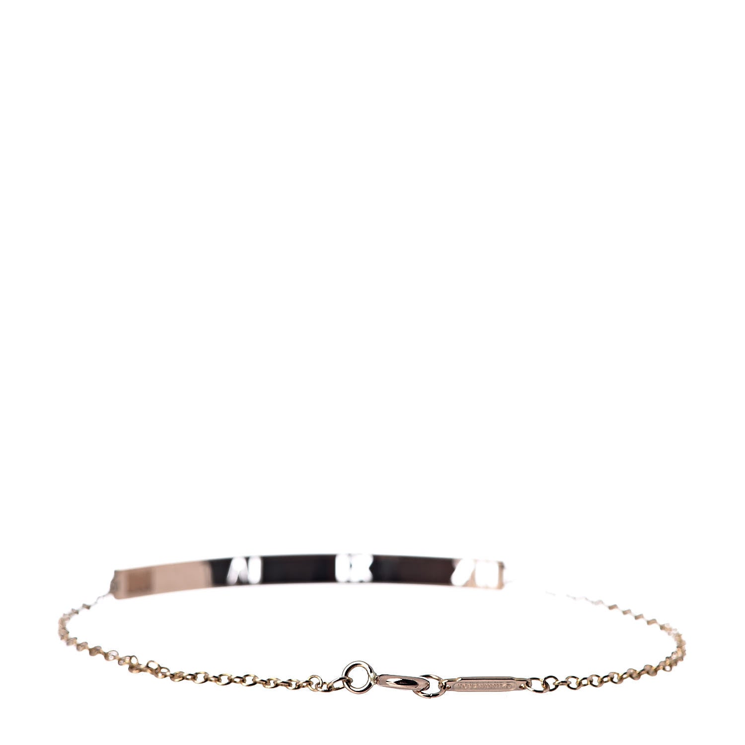 Tiffany 18K Rose Gold Diamond Atlas Bar Pierced Bracelet 3 of 4