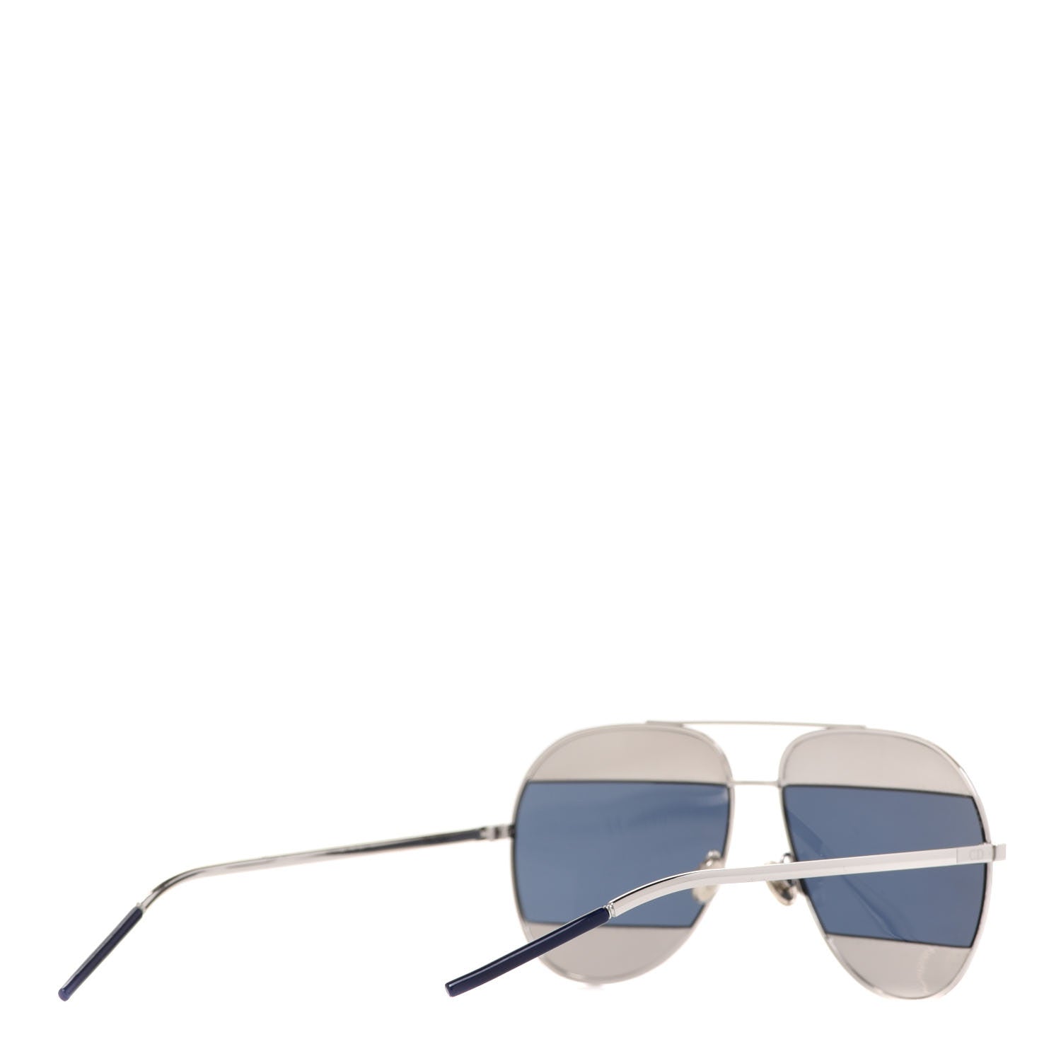 Christian Dior Split 1 Aviator Sunglasses Blue Silver 4 of 8