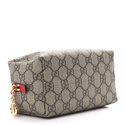 Gucci Soft GG Supreme Monogram Calfskin Medium Ophidia Cosmetic Case Beige Ebony Hibiscus Red 4 of 11