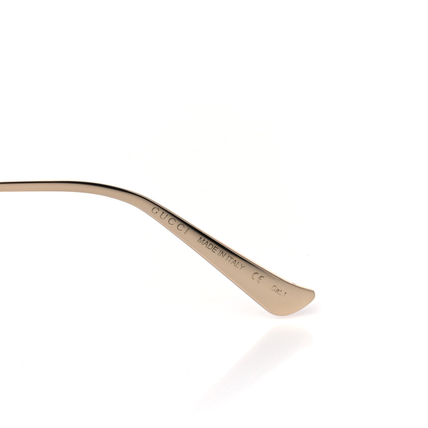 Gucci Metal Oversized Round Frame GG0225S Sunglasses Gold 7 of 8