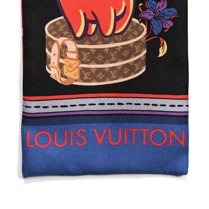 Louis Vuitton Silk Monogram Superstition Bandeau Black 3 of 4