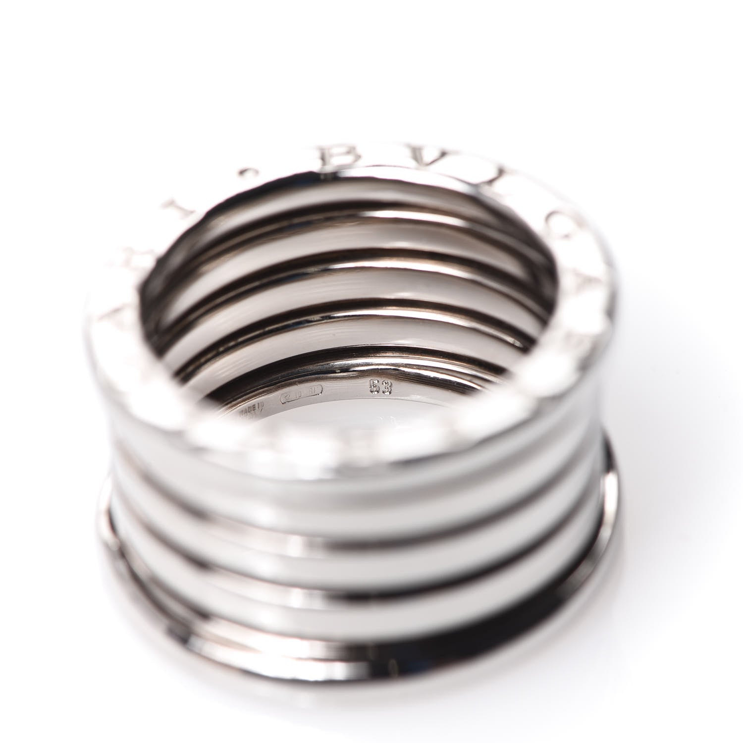 Bulgari 18K White Gold B.Zero1 Five-Band Ring 53 6.25 3 of 4
