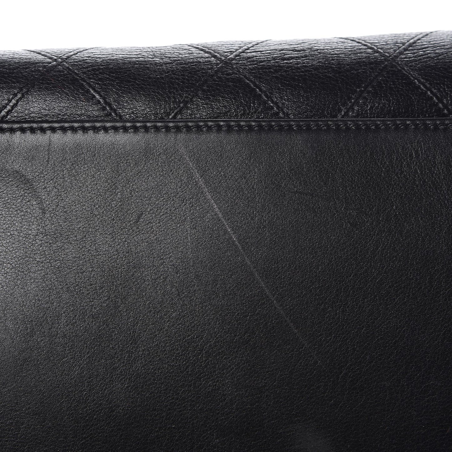 Calfskin Stitched XL Weekender Black