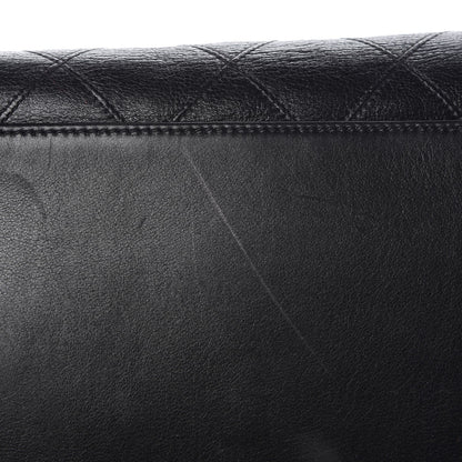 Chanel Calfskin Stitched XL Weekender Black 9 of 11