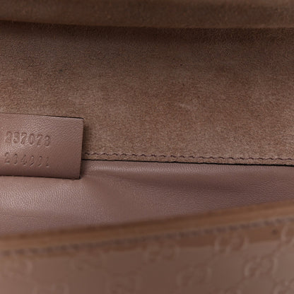 Gucci Patent Microguccissima Small Broadway Clutch Dark Cipria 7 of 8