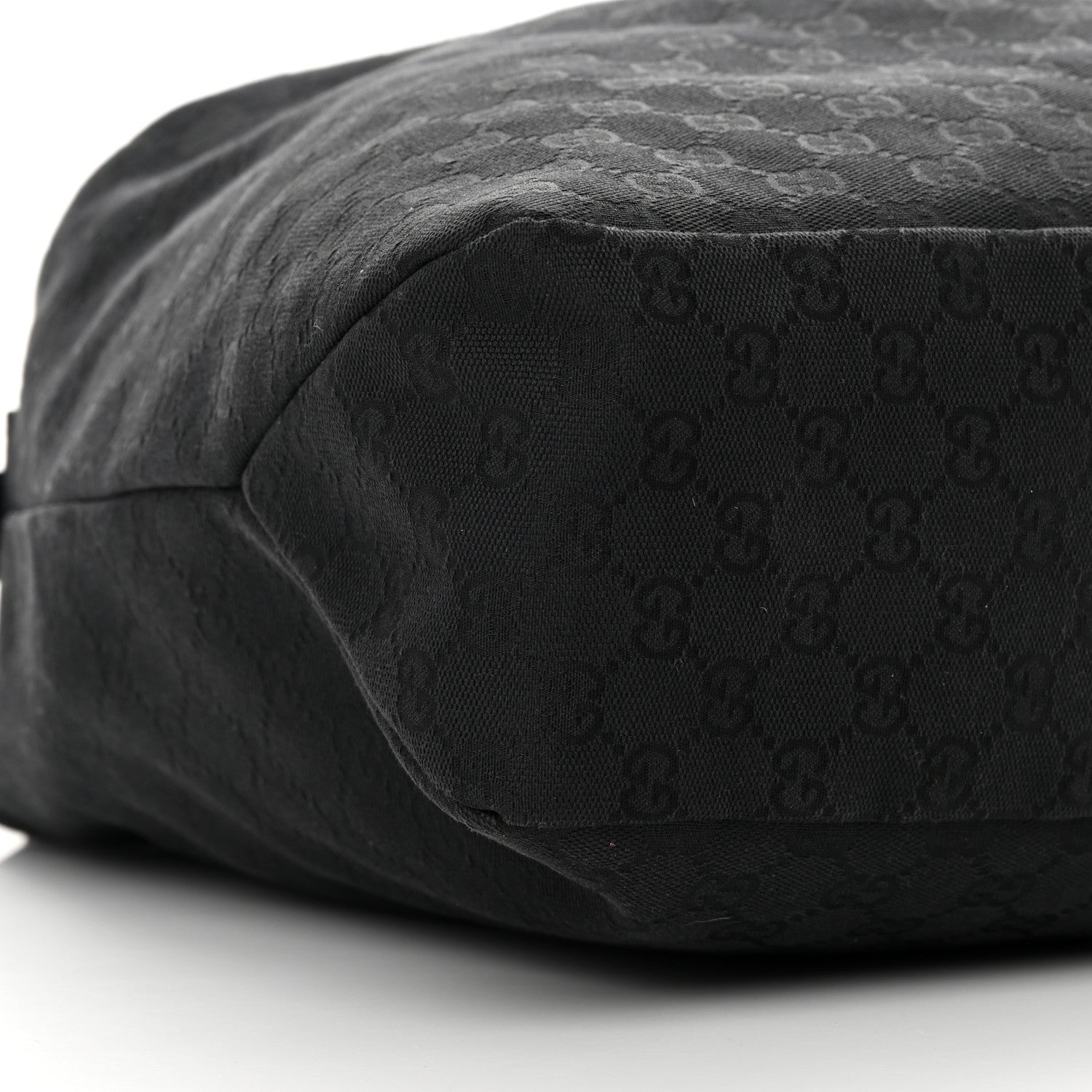 Gucci Monogram Large Horsebit Chain Hobo Black 9 of 12