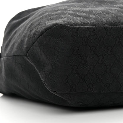 Gucci Monogram Large Horsebit Chain Hobo Black 9 of 12