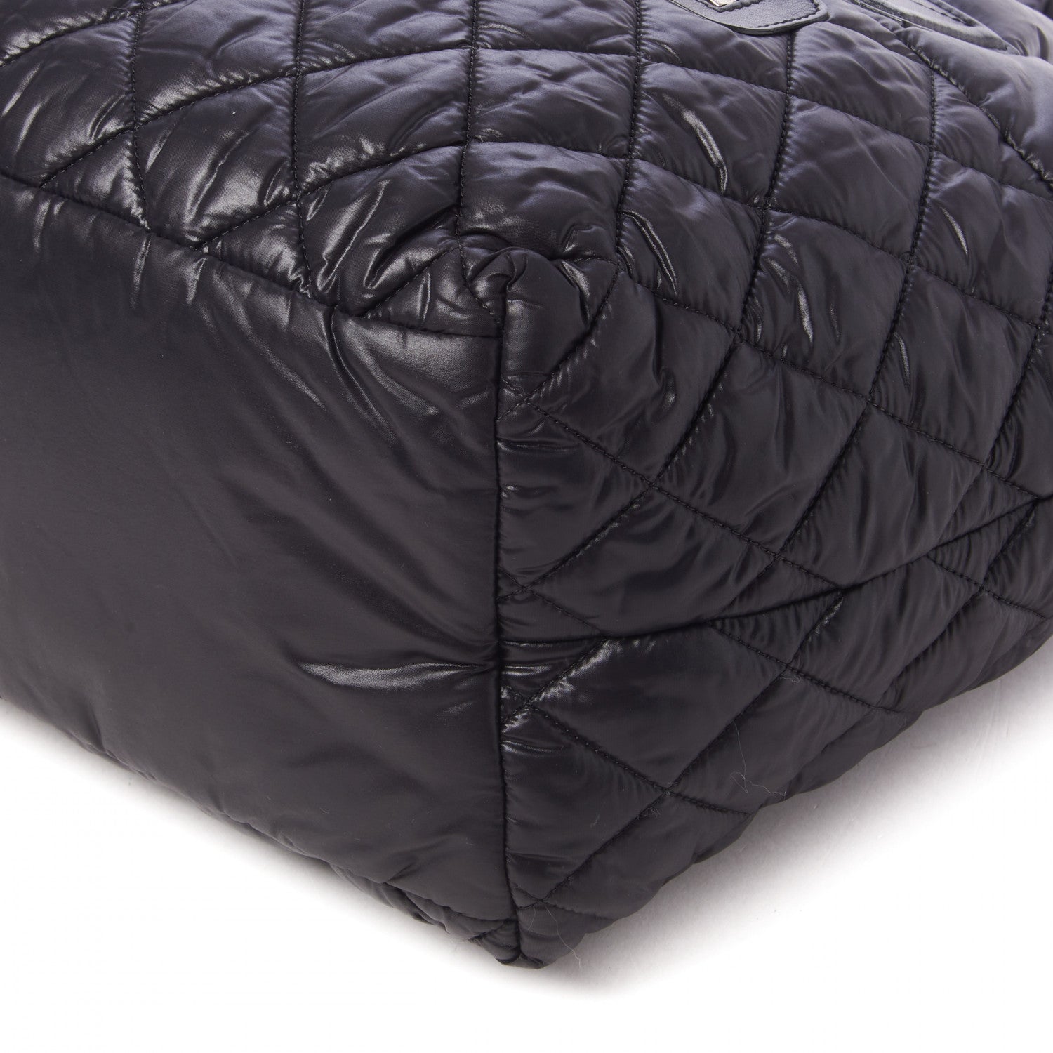 Chanel Nylon Quilted Small Coco Cocoon Tote Black 4 of 9