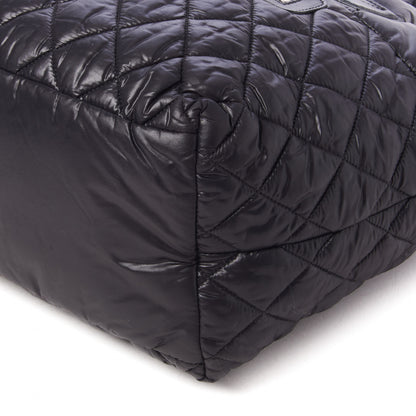 Chanel Nylon Quilted Small Coco Cocoon Tote Black 4 of 9