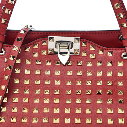 Valentino Garavani Vitello Medium Rockstud All Over Tote Rosso Valentino 13 of 13
