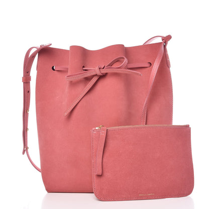 Mansur Gavriel Suede Bucket Bag Blush 3 of 12