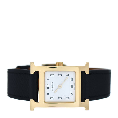 Hermes Stainless Steel Epsom 21mm Heure H Hour Quartz Watch Noir 2 of 5