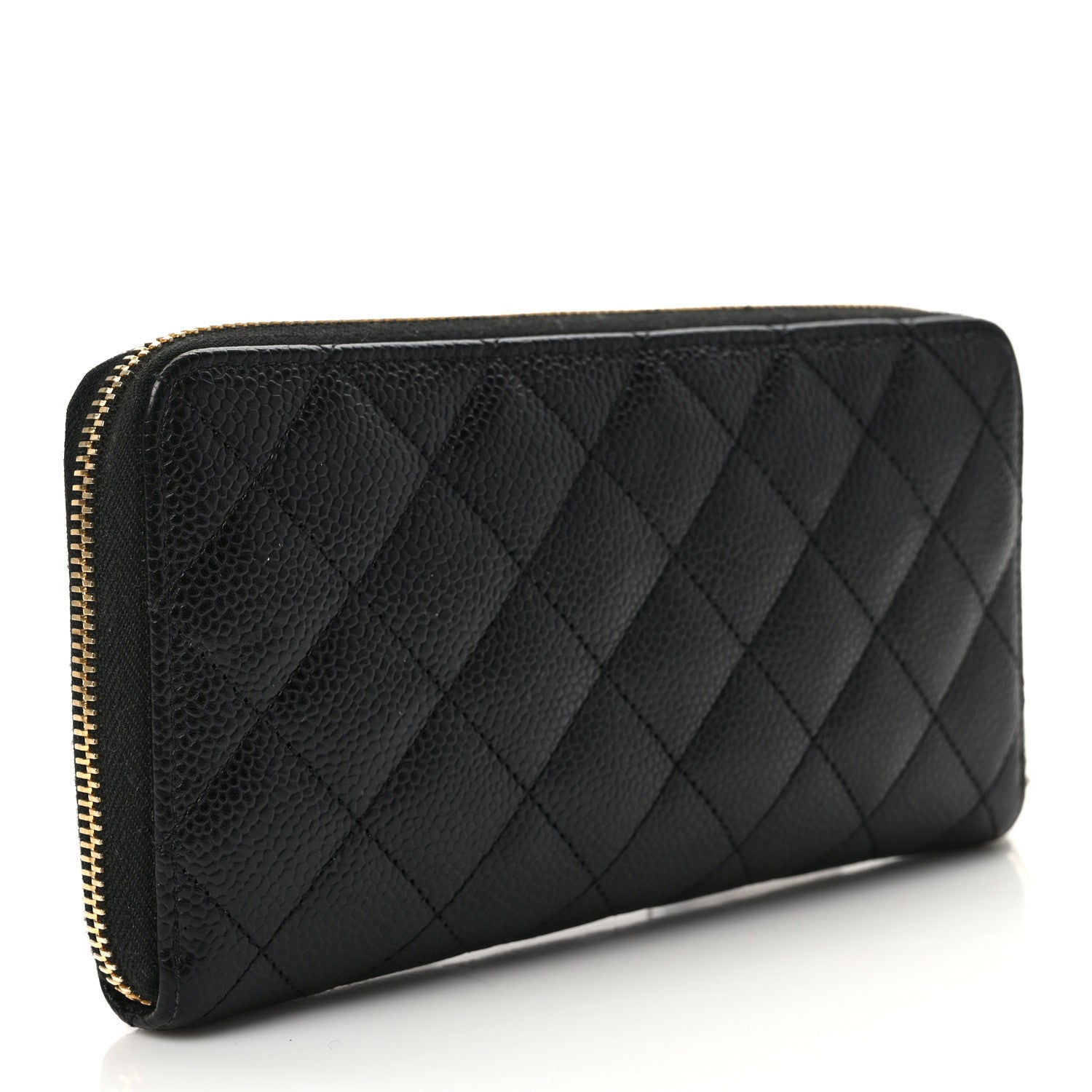 Chanel Caviar Quilted Large Gusset Zip Around Wallet Black 3 of 7
