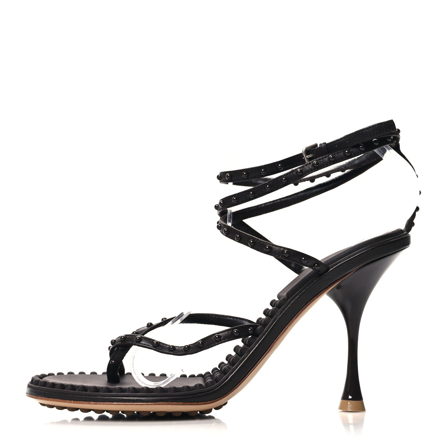 値下げ【BOTTEGA VENETA】 NAPPAフラットシューズ39 Bottega Veneta Nappa Lagoon Bubble 100mm Sandals 39 Fondant