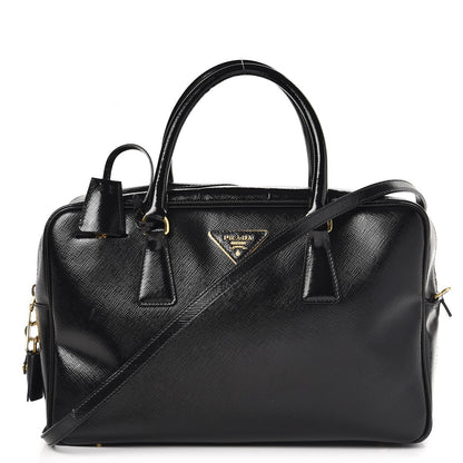 Prada Saffiano Vernice Bauletto Black 1 of 10