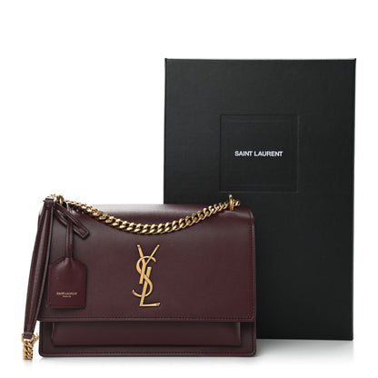 Saint Laurent Calfskin Medium Monogram Sunset Pallisandre 15 of 15
