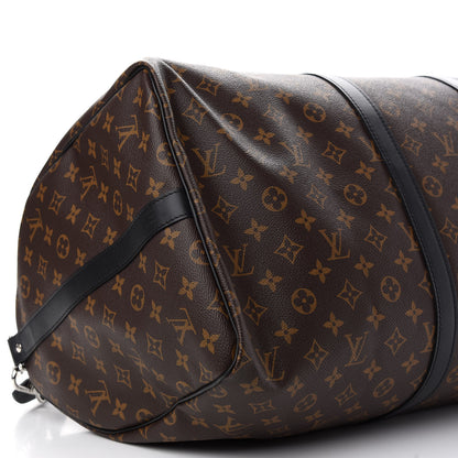 Louis Vuitton Monogram Macassar Keepall Bandouliere 55 8 of 9