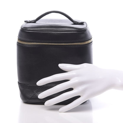 Chanel Lambskin Vanity Cosmetic Case Black 2 of 12