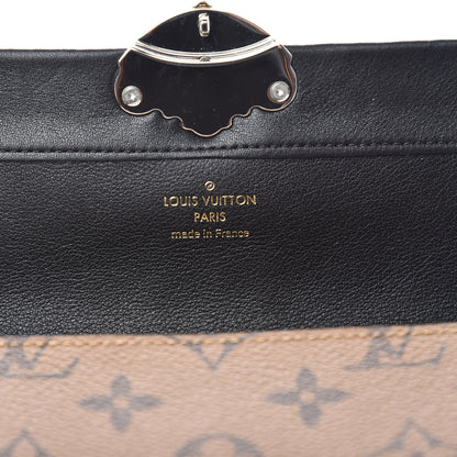 Louis Vuitton Calfskin Reverse Monogram Column Sarah Wallet Black 7 of 9