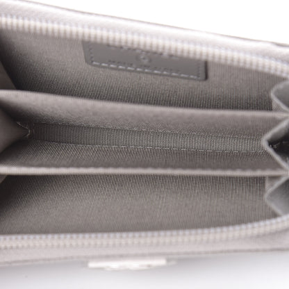 Chanel Caviar Quilted Boy Zip Around Coin Purse Wallet Grey 5 of 7