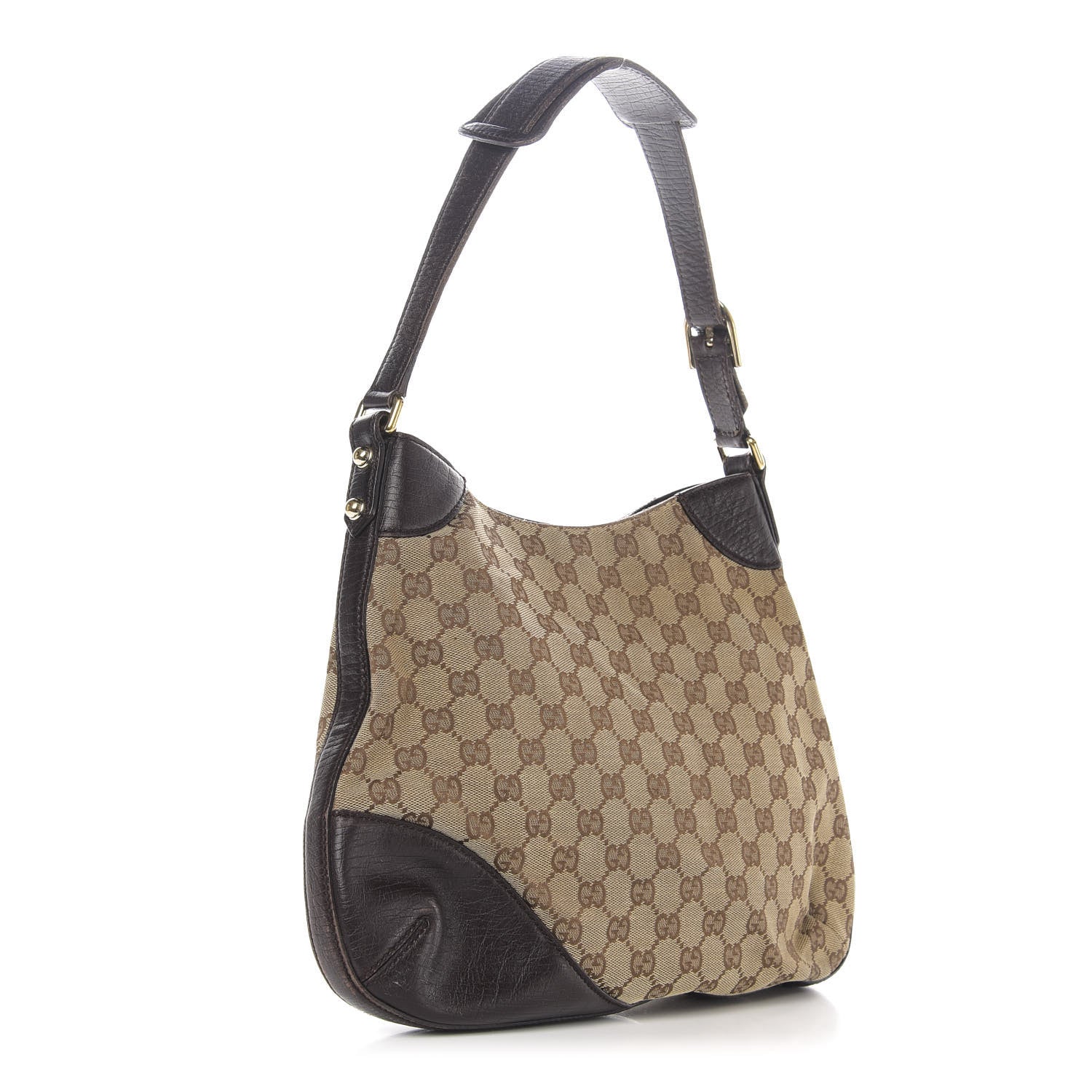 Gucci Monogram Hasler Hobo Dark Brown 3 of 13