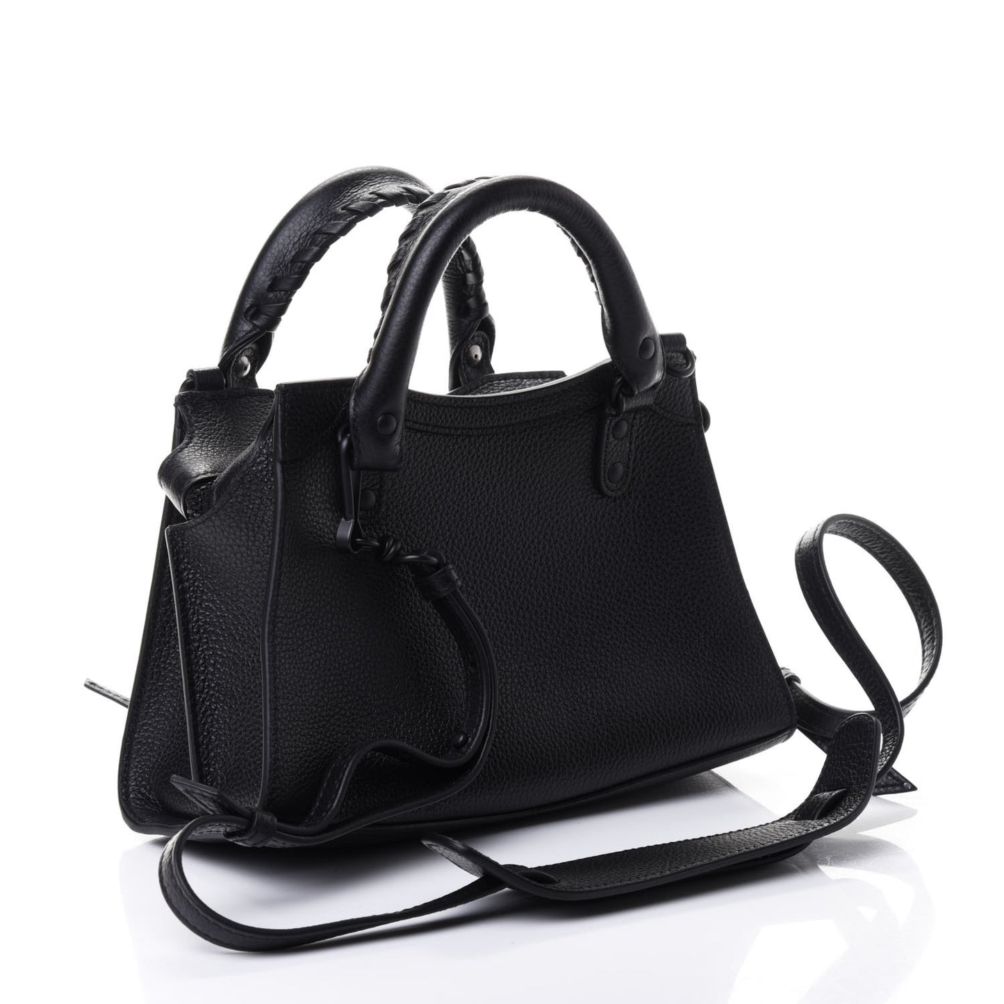 Grained Calfskin Neo Classic Black Hardware Mini City Black