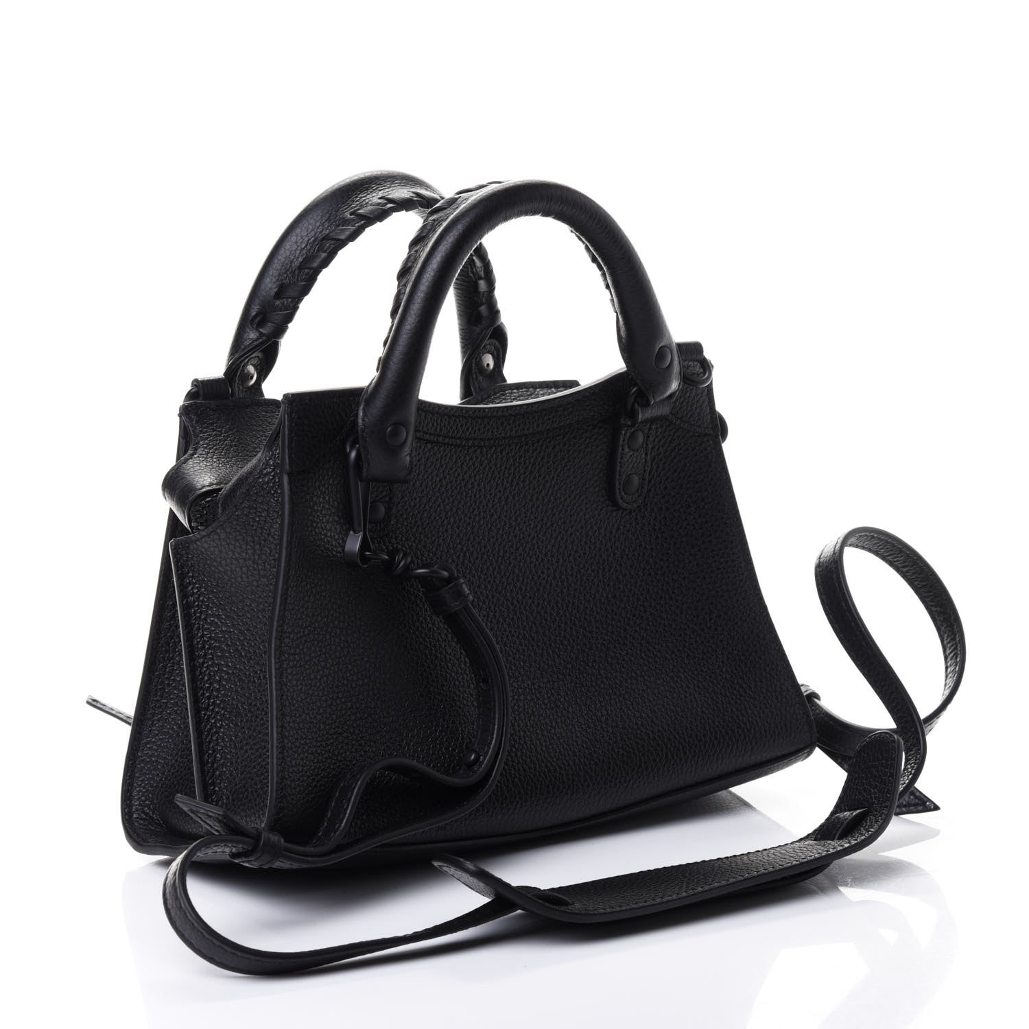 Balenciaga Grained Calfskin Neo Classic Black Hardware Mini City Black 2 of 4