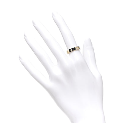 Cartier 18K Yellow Gold 8 Diamond 4mm LOVE Wedding Band Ring 50 5.25 2 of 5