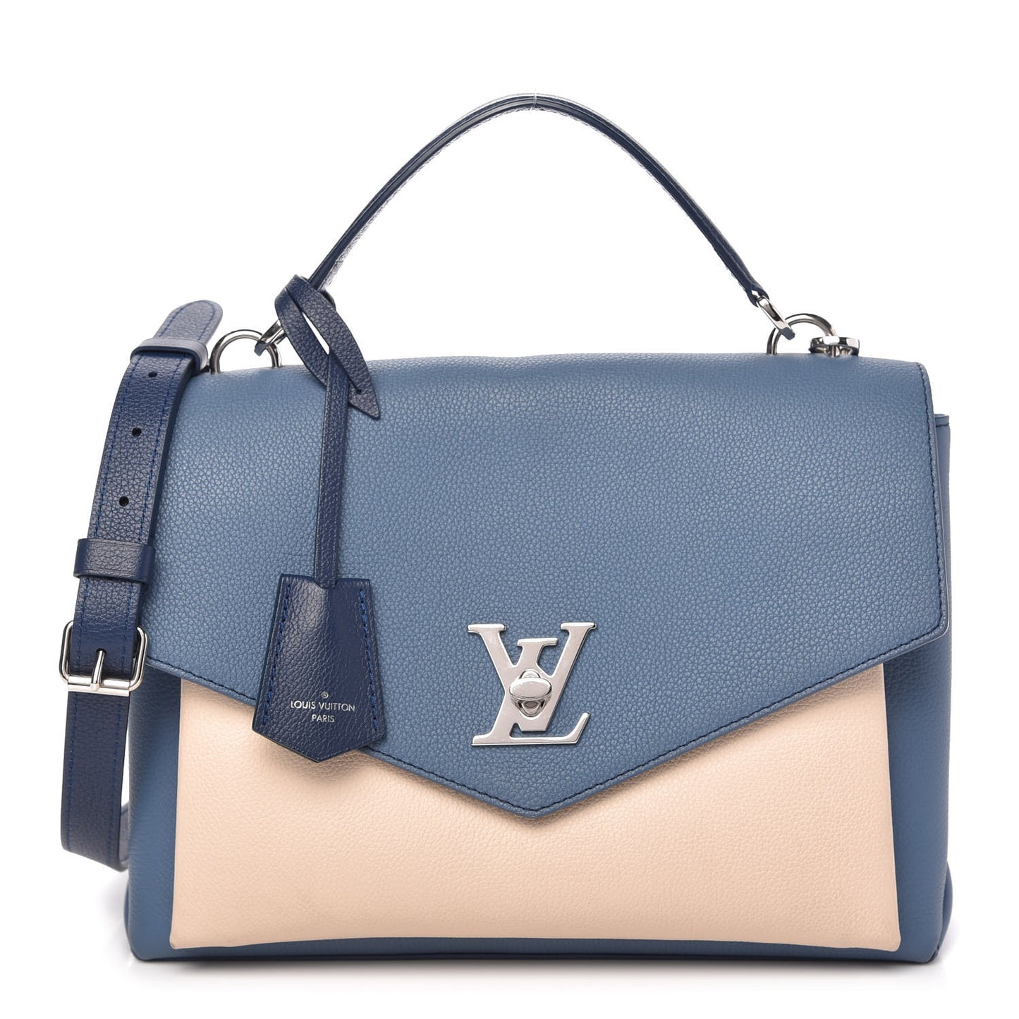 Soft Calfskin My Lockme Top Handle Bleuet Vanille