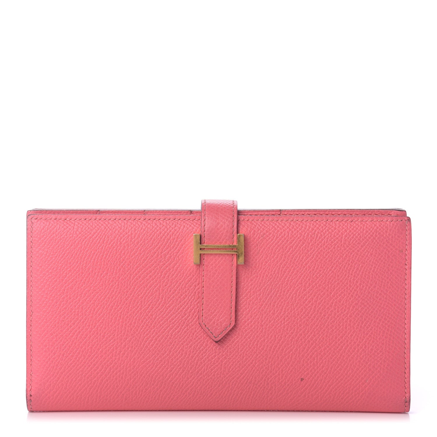 Hermes Epsom Bearn Gusset Wallet Rose Lipstick 1 of 9
