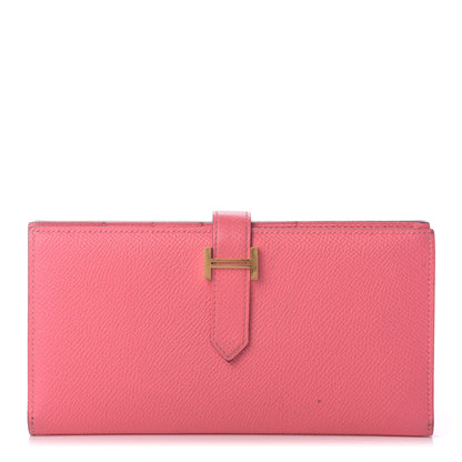 Hermes Epsom Bearn Gusset Wallet Rose Lipstick 1 of 9