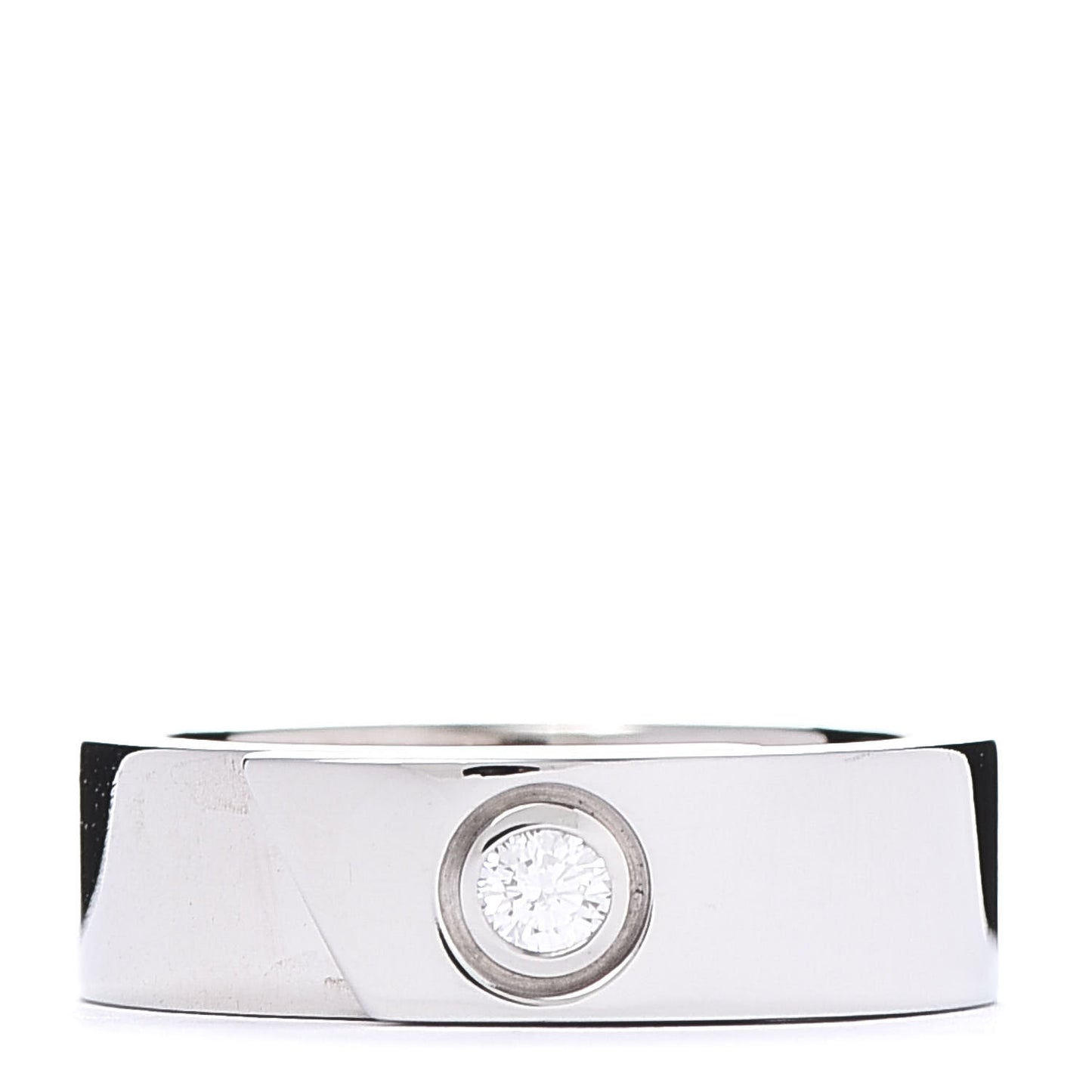 18K White Gold Diamond Anniversary Band Ring 48 4.5
