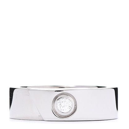 Cartier 18K White Gold Diamond Anniversary Band Ring 48 4.5 1 of 5
