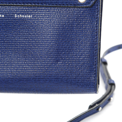 Proenza Schouler Calfskin Lizard Embossed PS11 Wallet With Strap Sapphire 11 of 11