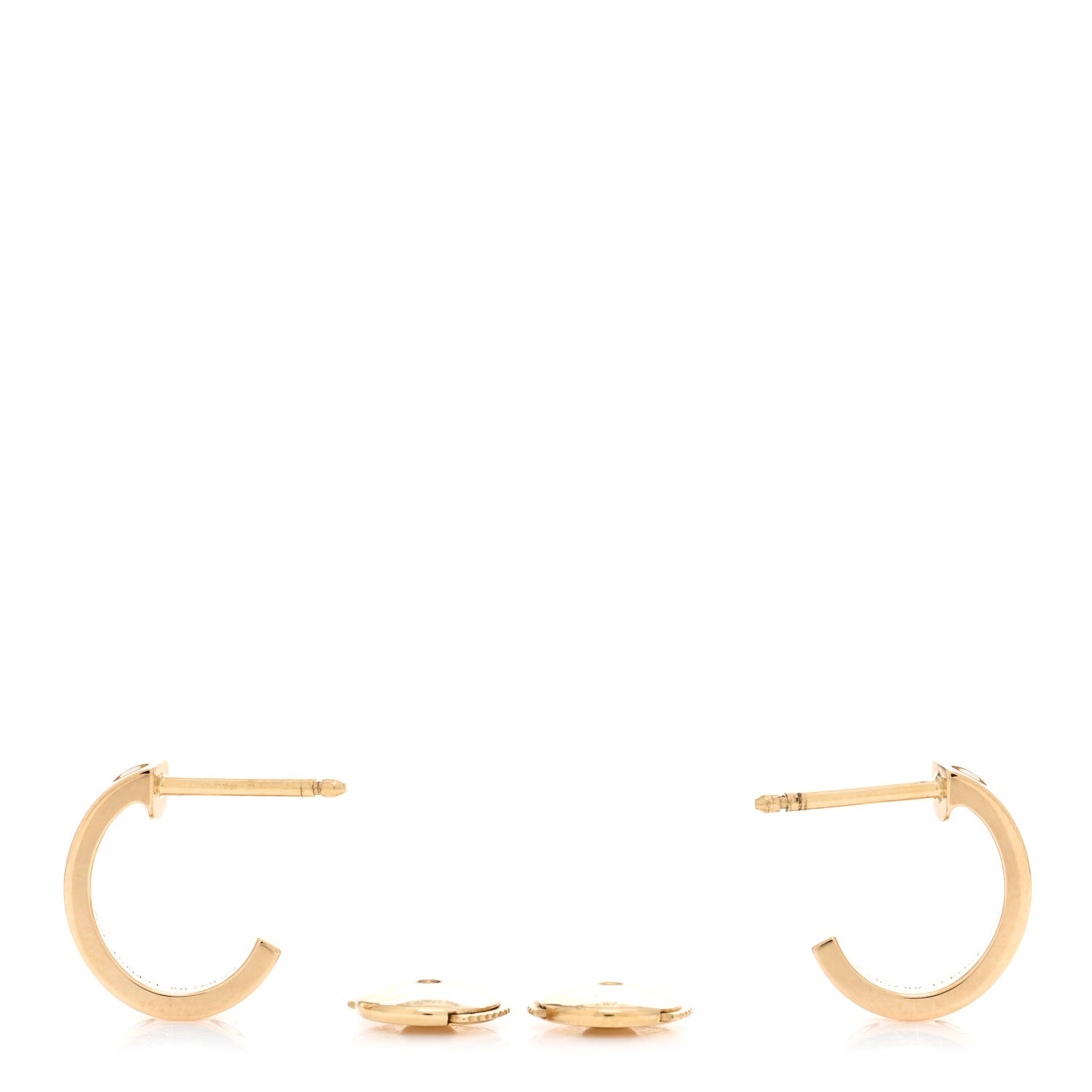 18K Yellow Gold Small LOVE Hoop Earrings