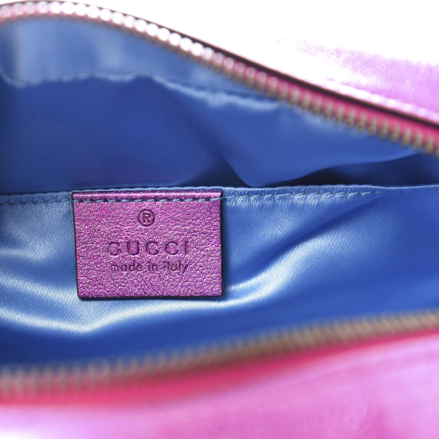 Laminated Nappa Matelasse Small GG Marmont Chain Shoulder Bag Fuxia Rosso Rosa