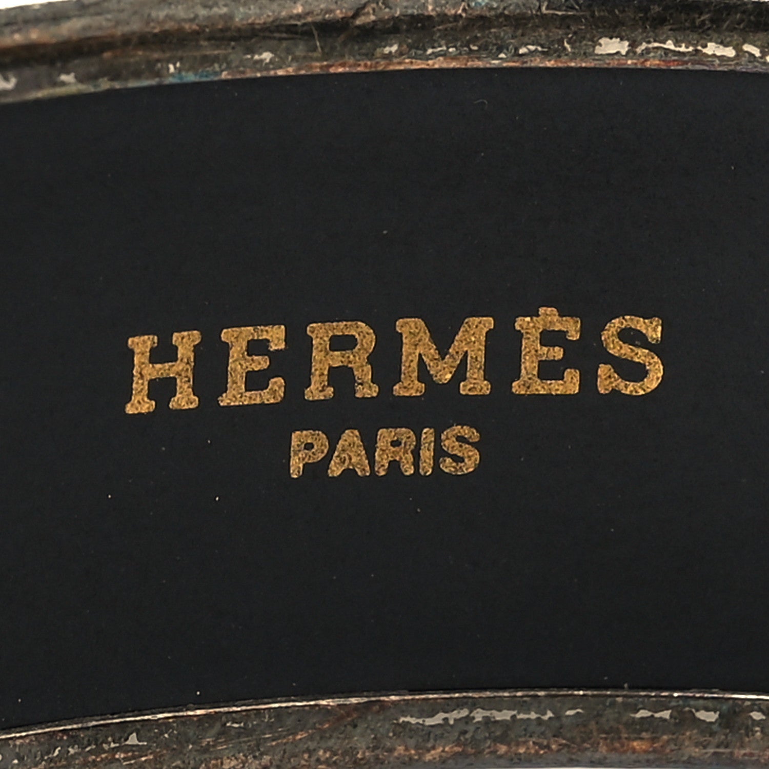 Hermes Enamel Printed Horse Riding Motif Wide Bracelet 65 4 of 6