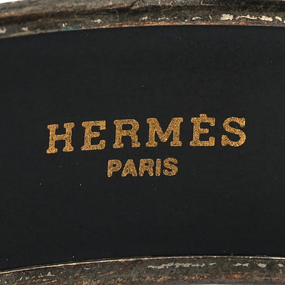 Hermes Enamel Printed Horse Riding Motif Wide Bracelet 65 4 of 6