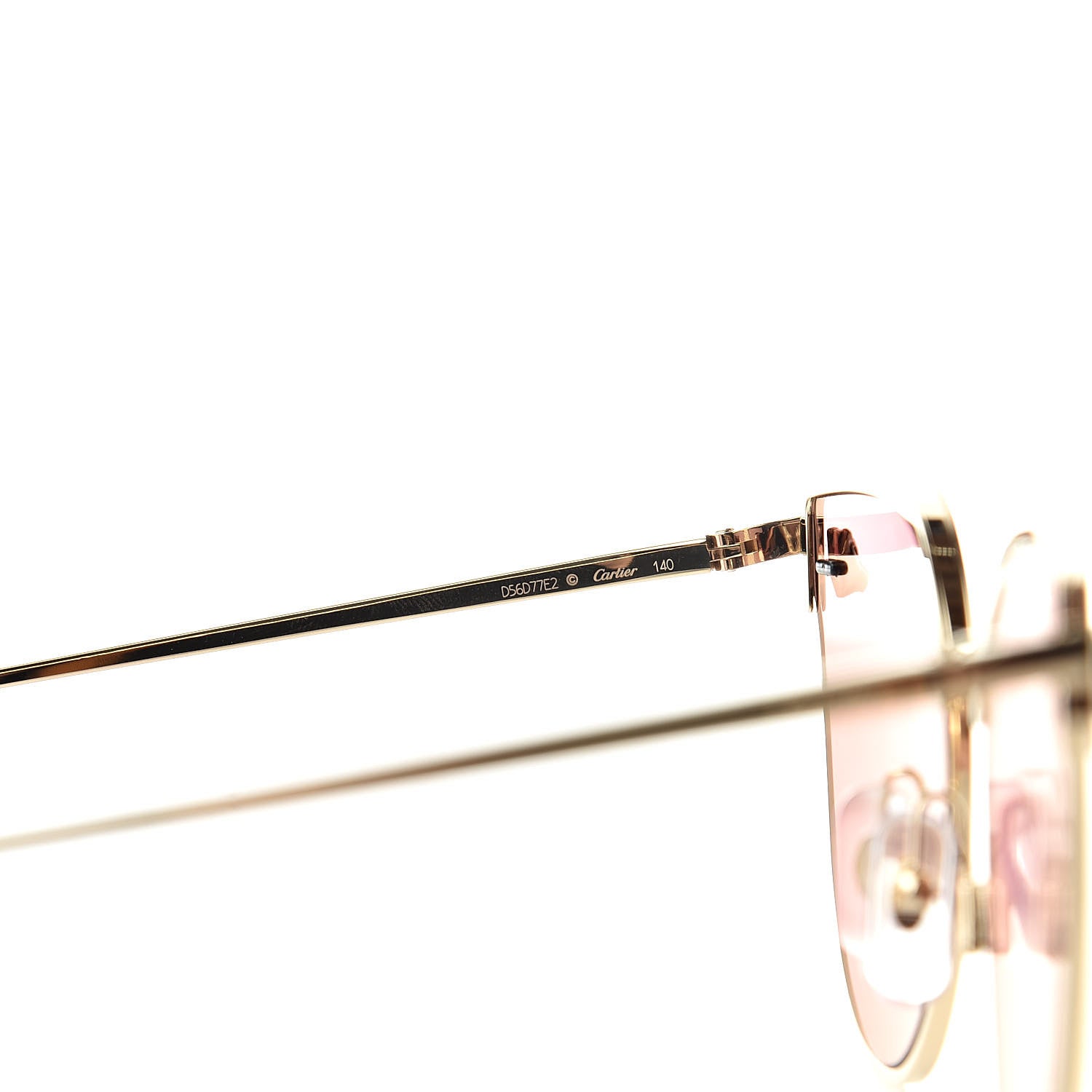 Cartier Panthere De Cat Eye Sunglasses Pink Flash Gold 6 of 7