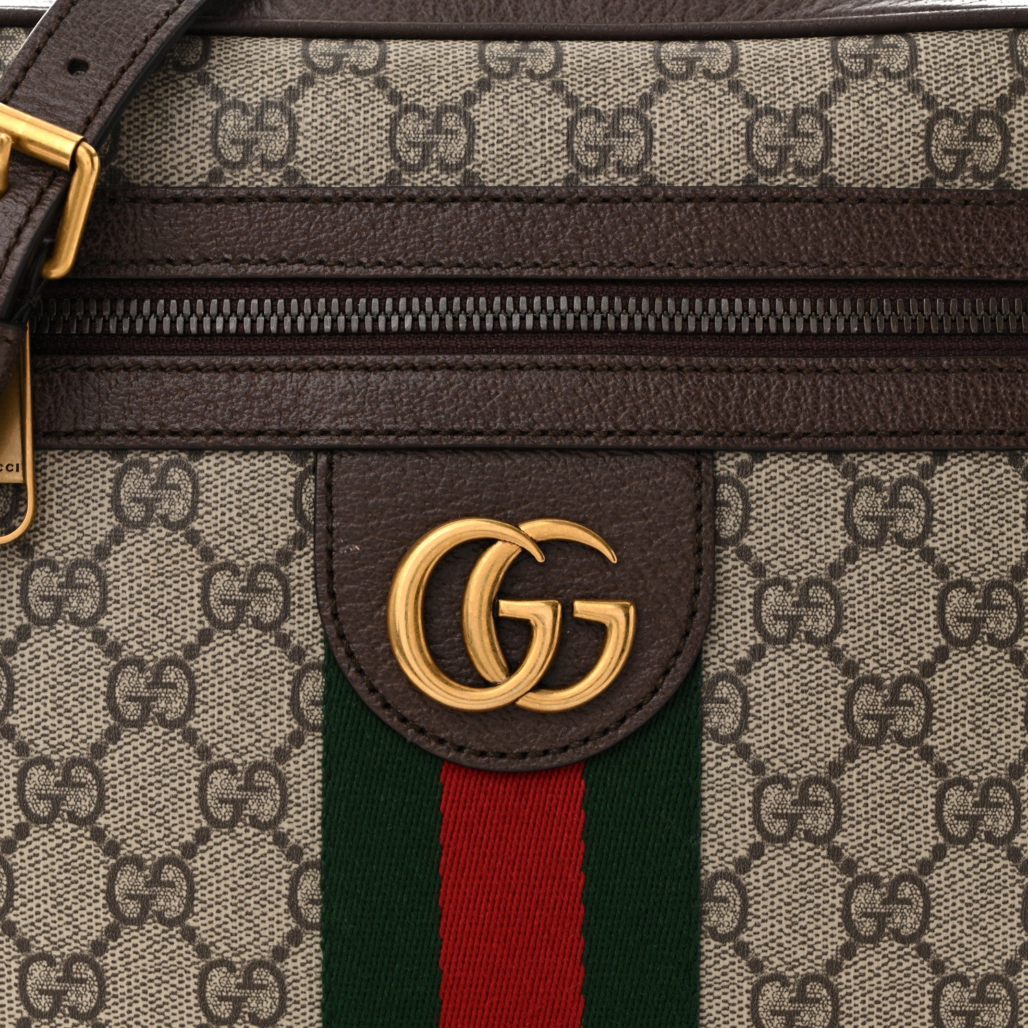 Gucci GG Supreme Monogram Web Small Ophidia Messenger Bag Brown 8 of 12
