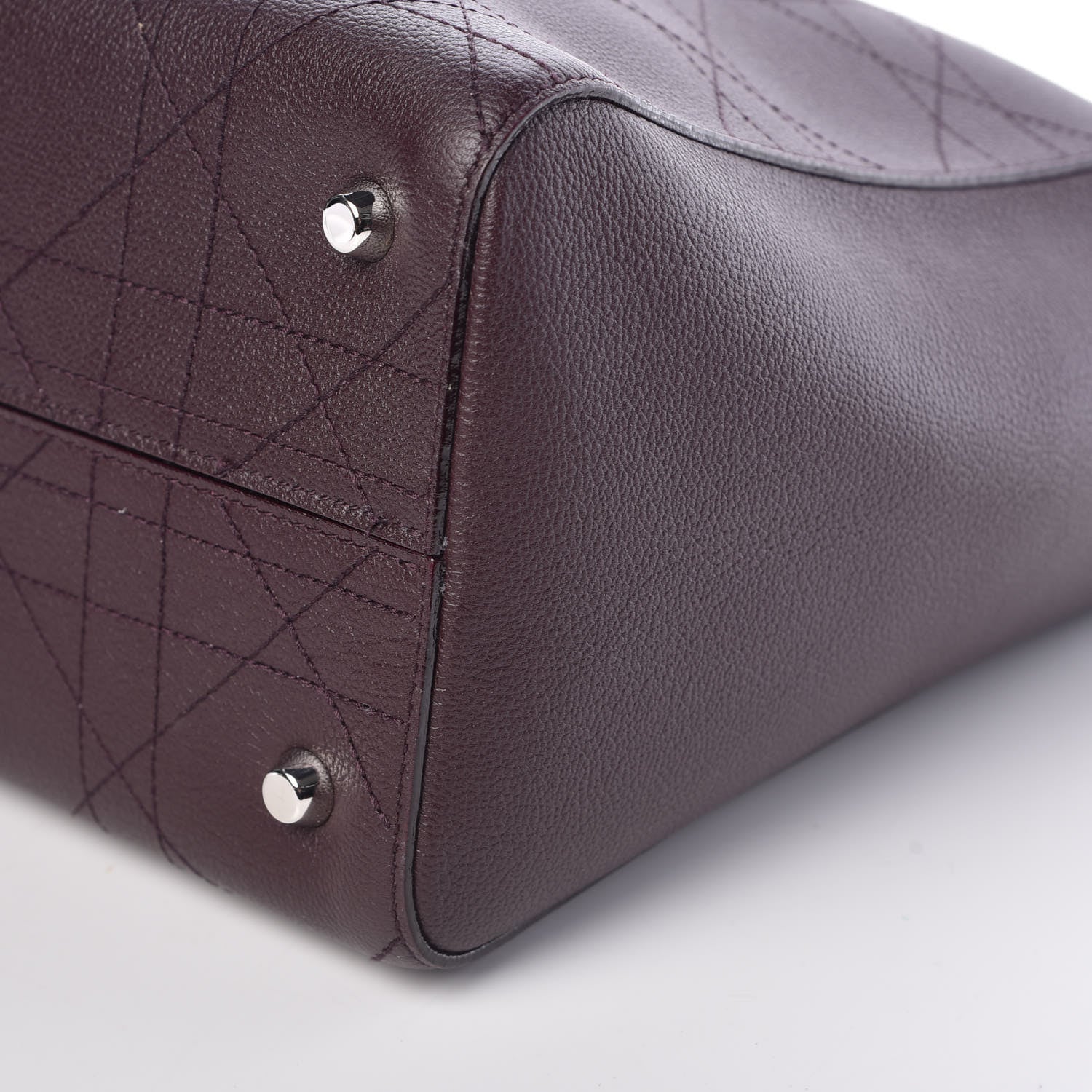 Christian Dior Grained Calfskin Cannage Medium Ultradior Tote Bordeaux 9 of 9