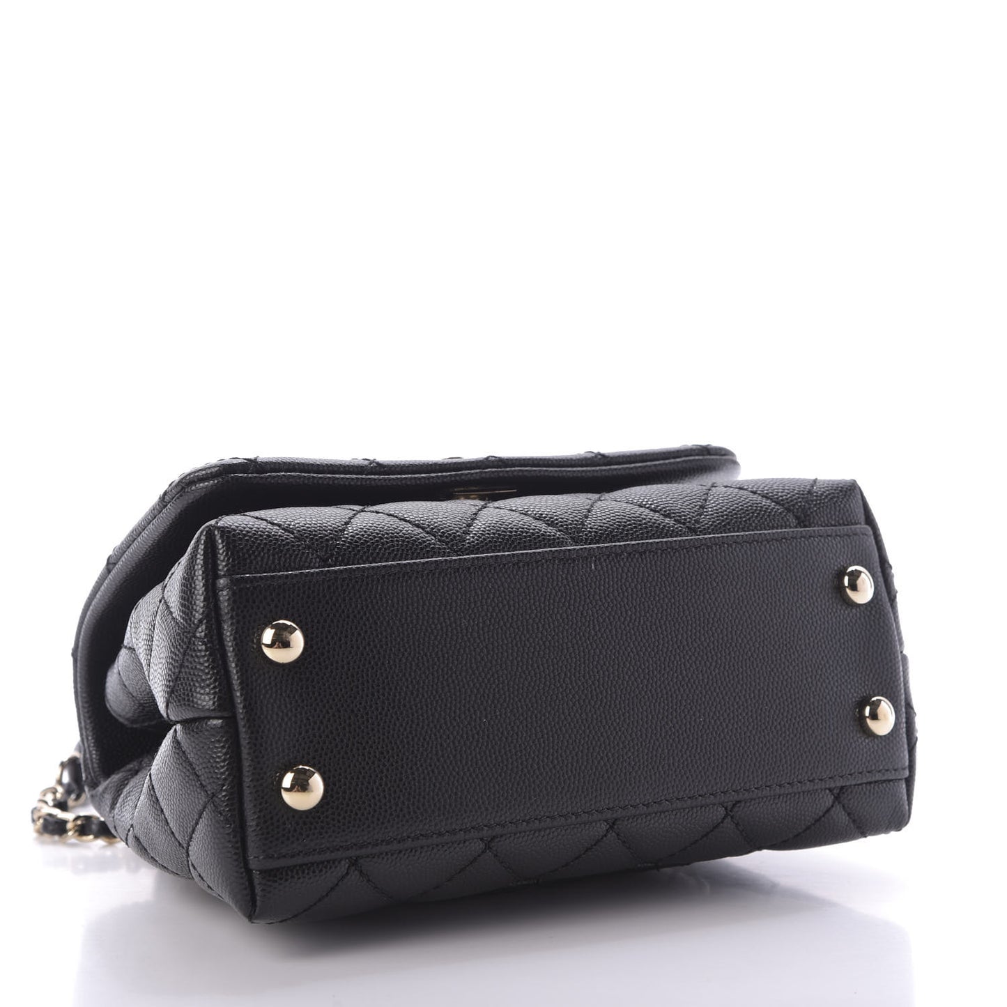 Caviar Quilted Extra Mini Coco Handle Flap Black