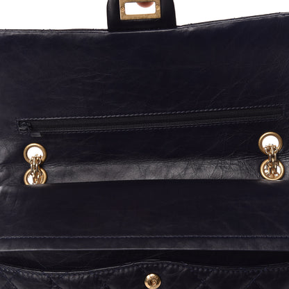 Chanel Aged Calfskin Quilted 2.55 Reissue 226 Flap Navy Dark Blue 14 of 15
