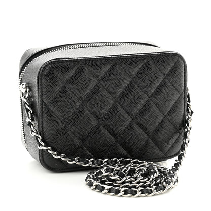 Chanel Caviar Quilted CC Vanity Case With Chain Black 3 of 10